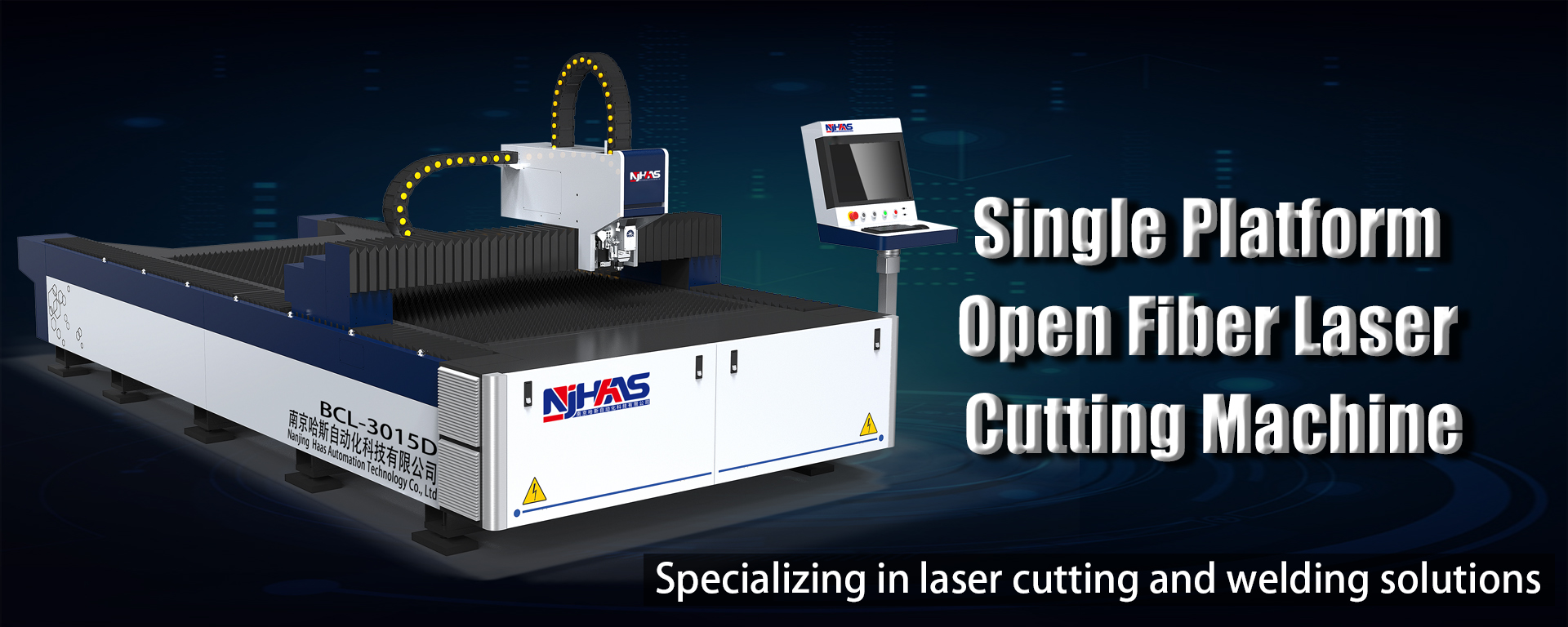 single platform open fiber laser cutting machine